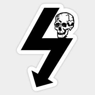 Electric Hazard Skull Sign Sticker